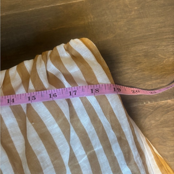 NWT ✨ Maeve Strapless Linen Structured Striped Top - Picture 8 of 10